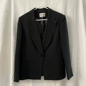 Black suit jacket with collar detail